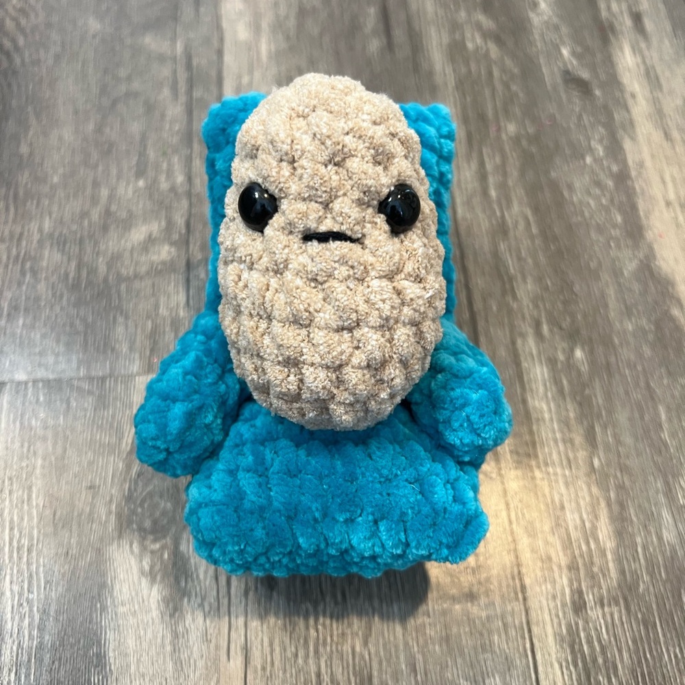 Couch Potato Crochet Plushie Handcrafted in Soft Snuggle Yarn